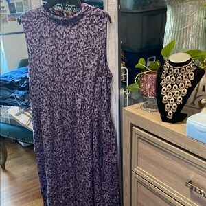 Elegant Purple Sleeveless Dress